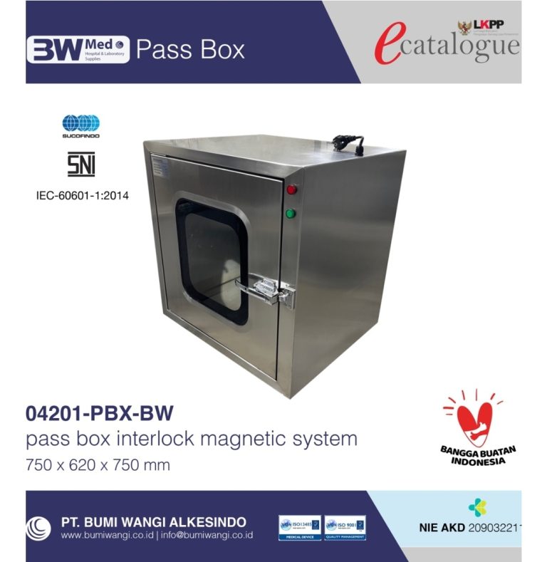 Passbox Dynamic Interlock Magnetic Stainless 304 untuk RS & Lab